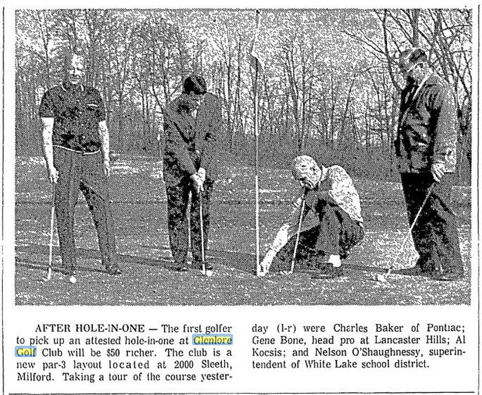 Glenlore Golf Course (Glenlore Golf Club) - May 1965 Hole-In-One (newer photo)